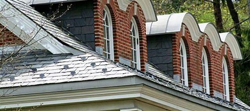 Slate Roof (Salvaged Slate) Copper Flashing, Copper Gutters, Copper Standing Seam Roofing – Friar’s Head, Riverhead, New York